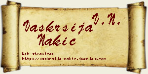 Vaskrsija Nakić vizit kartica